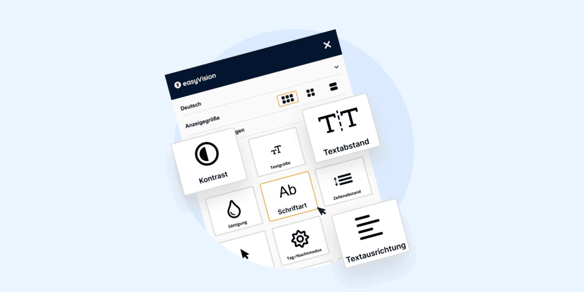 Get started with our easyVision widget in 3 simple steps